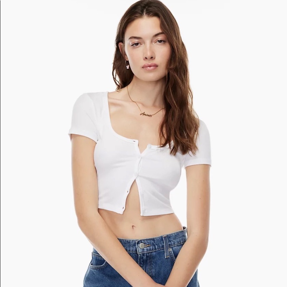 Aritzia white Sunday Best Holly top